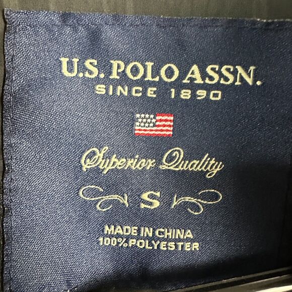 U.S. Polo Assn Womens Small Black Quilted Puffer Jacket Coat - Picture 3 of 3